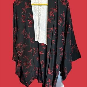 Black and Red Home Made Kimono Med/Lg